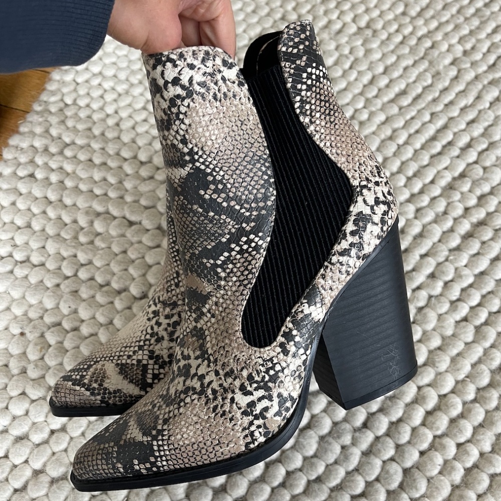 Snake Print Boots